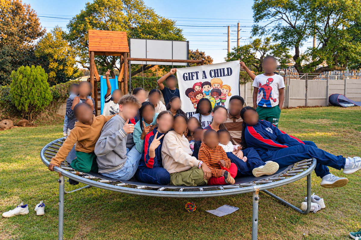Children and young people supported by Gift A Child Children's Home together at the Home.